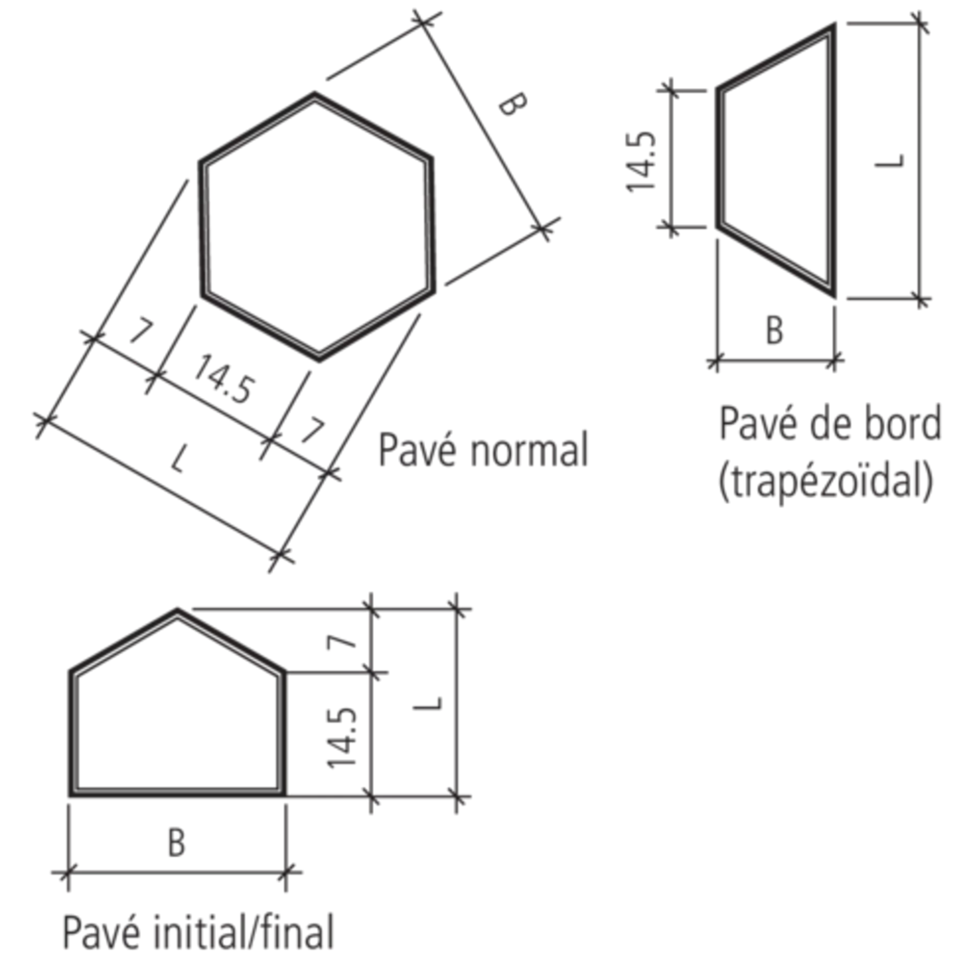 OMEGA<sup>®</sup> Sechseckpflastersteine fein gefast glatt
