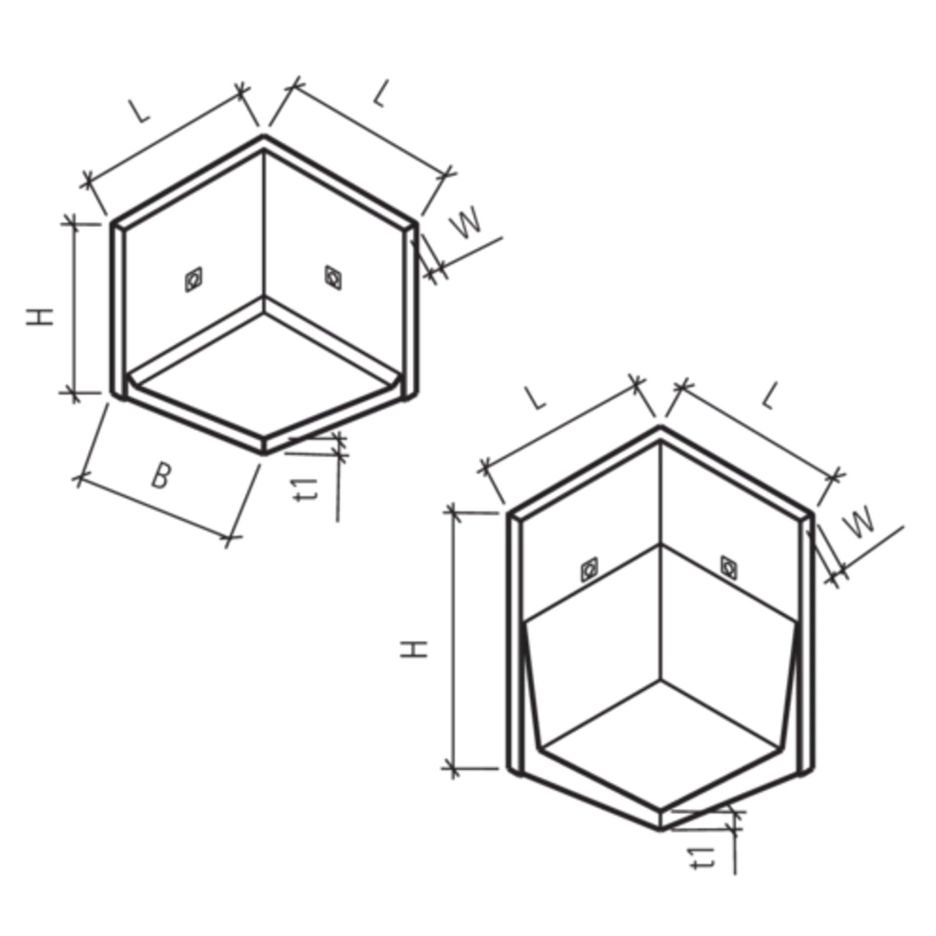 ROZTEC<sup>®</sup> MIDI Winkelplatten Eckelemente gestrahlt