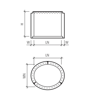 CENTUB® Schachtringe unbewehrt oval
