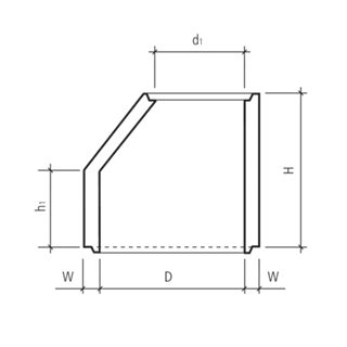 Konen exzentrisch D bis 125 cm