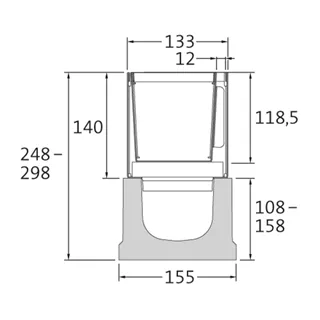 BIRCO Rinnen, Schlitz- und Spülkastenaufsätze 1.5 mm NW 100