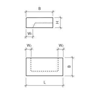 FROSTA Blockstufen gestrahlt