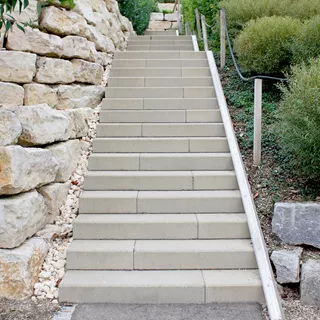 FINALGO Vakuum Blockstufen gefast gestrahlt