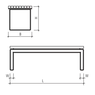 Gartenbänke mit Holzrost