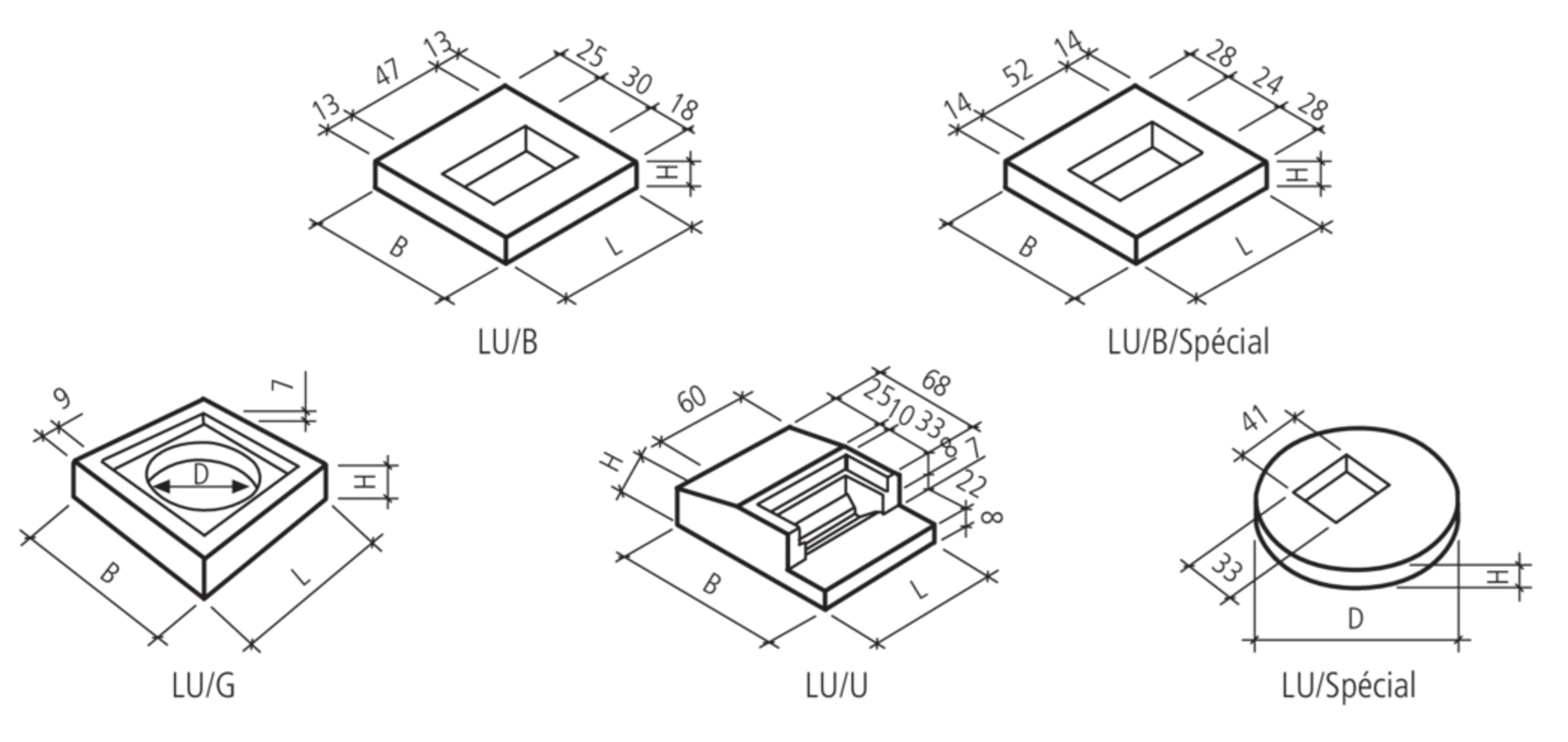 Schachtrahmen Typ LU