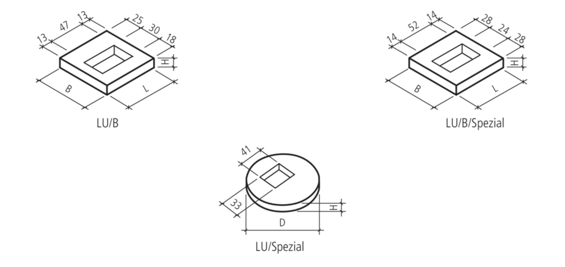 Schachtrahmen Typ LU