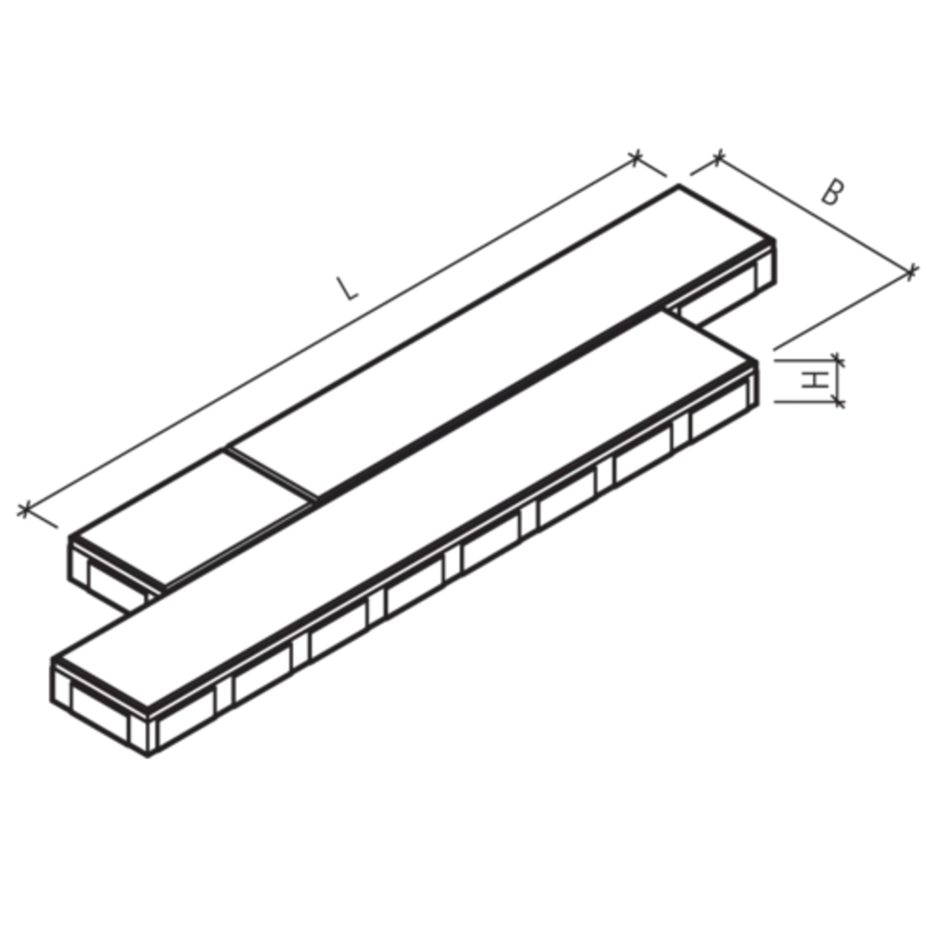 TERRA NOVA Gartenplatten mit Holzstruktur