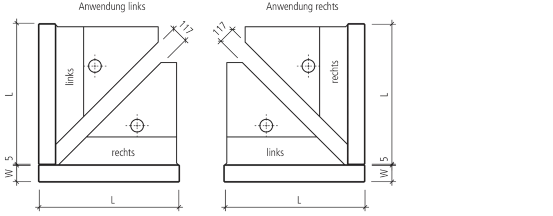Perronwinkel Eckelemente