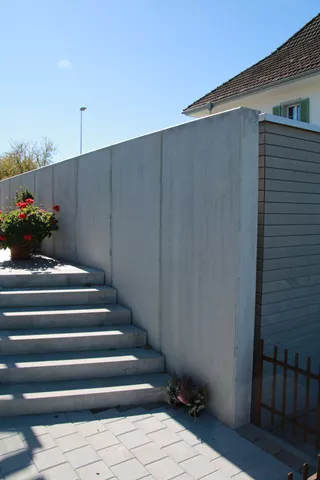 Él. en équerre GRANDE 100/195/297 cm, W20 avec emboît., armé, chanfr., lisse, gris