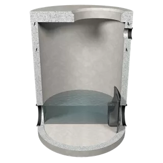 friwa<sup>®</sup>-rec Abflussregler-Wirbeldrossel für Mischw asser AREB