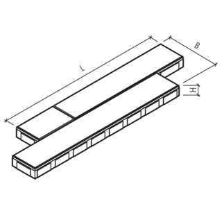 TERRA NOVA Gartenplatten mit Holzstruktur