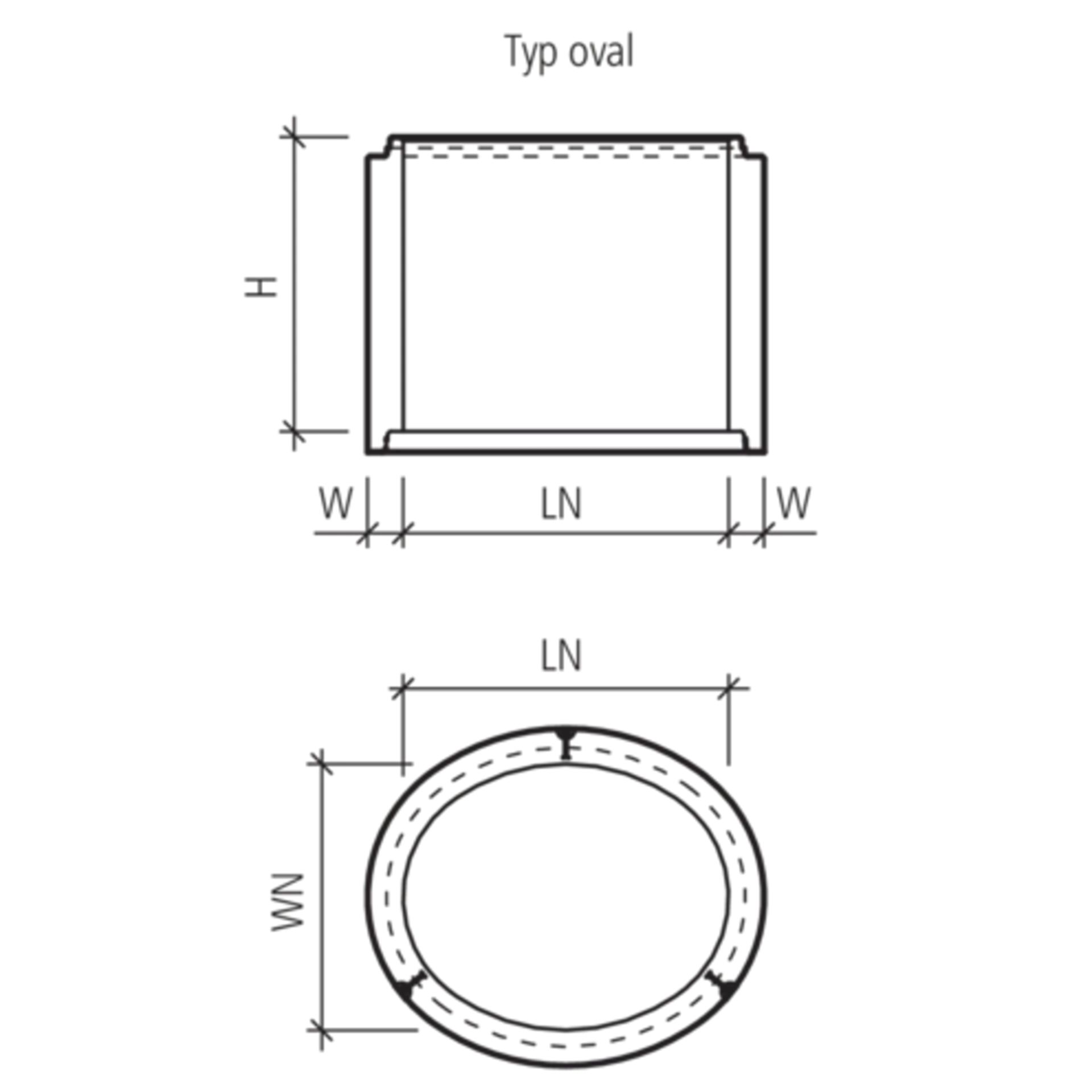 CENTUB<sup>®</sup> Schachtringe unbewehrt oval