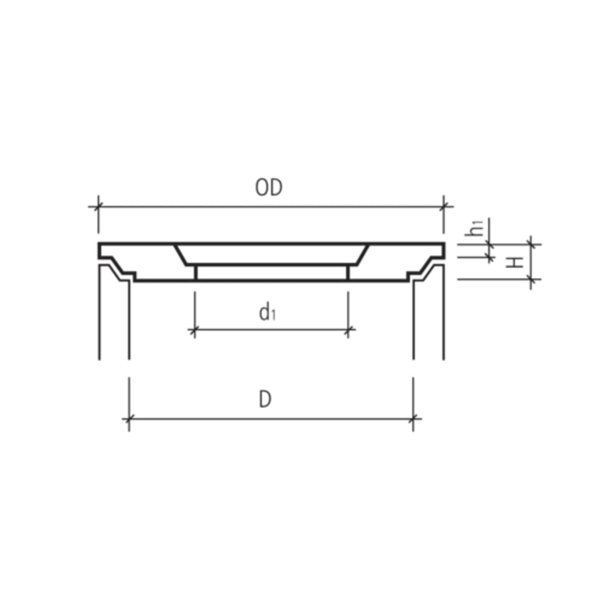 Betondeckel mit Kontrollöffnung befahrbar