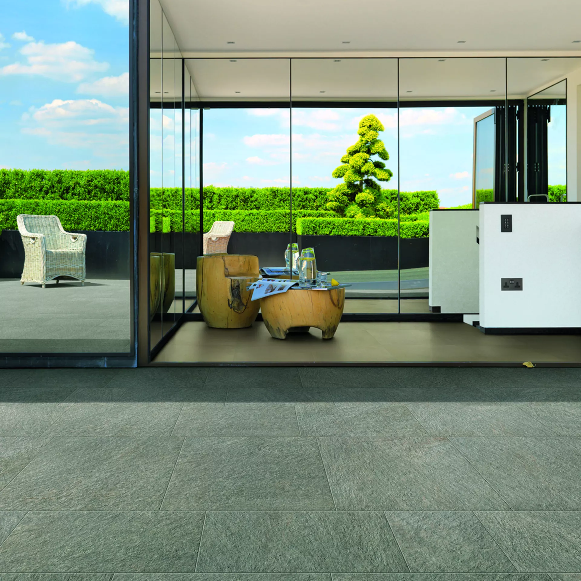 Feinsteinzeug Gehwegplatten PIETRA