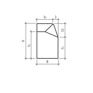 Anschlussrandstein ohne Vorsatz