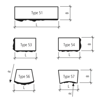 PROFILO Mauerabdeckplatten 1-seitig strukturiert