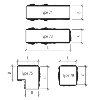 PROFILO Mauerabdeckplatten 2-seitig und 4-seitig strukturier
